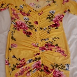 Yellow floral dress